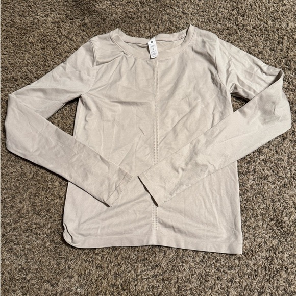 Yogalicious Tops - Yogalicious Light Beige Long Sleeve Top